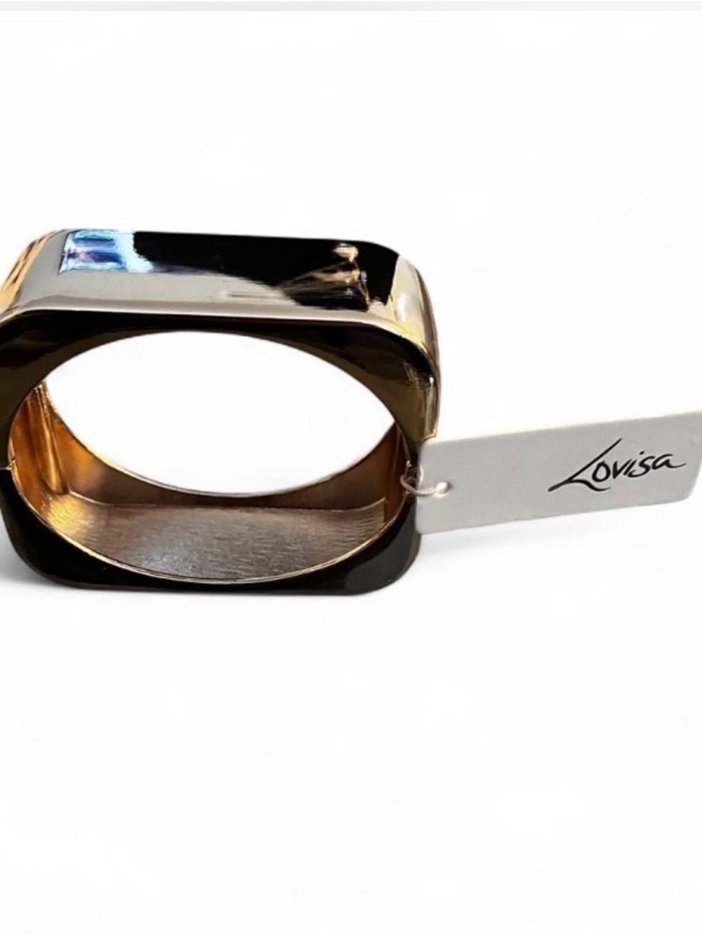 Lovisa Gold-Tone Square Bangle Bracelet